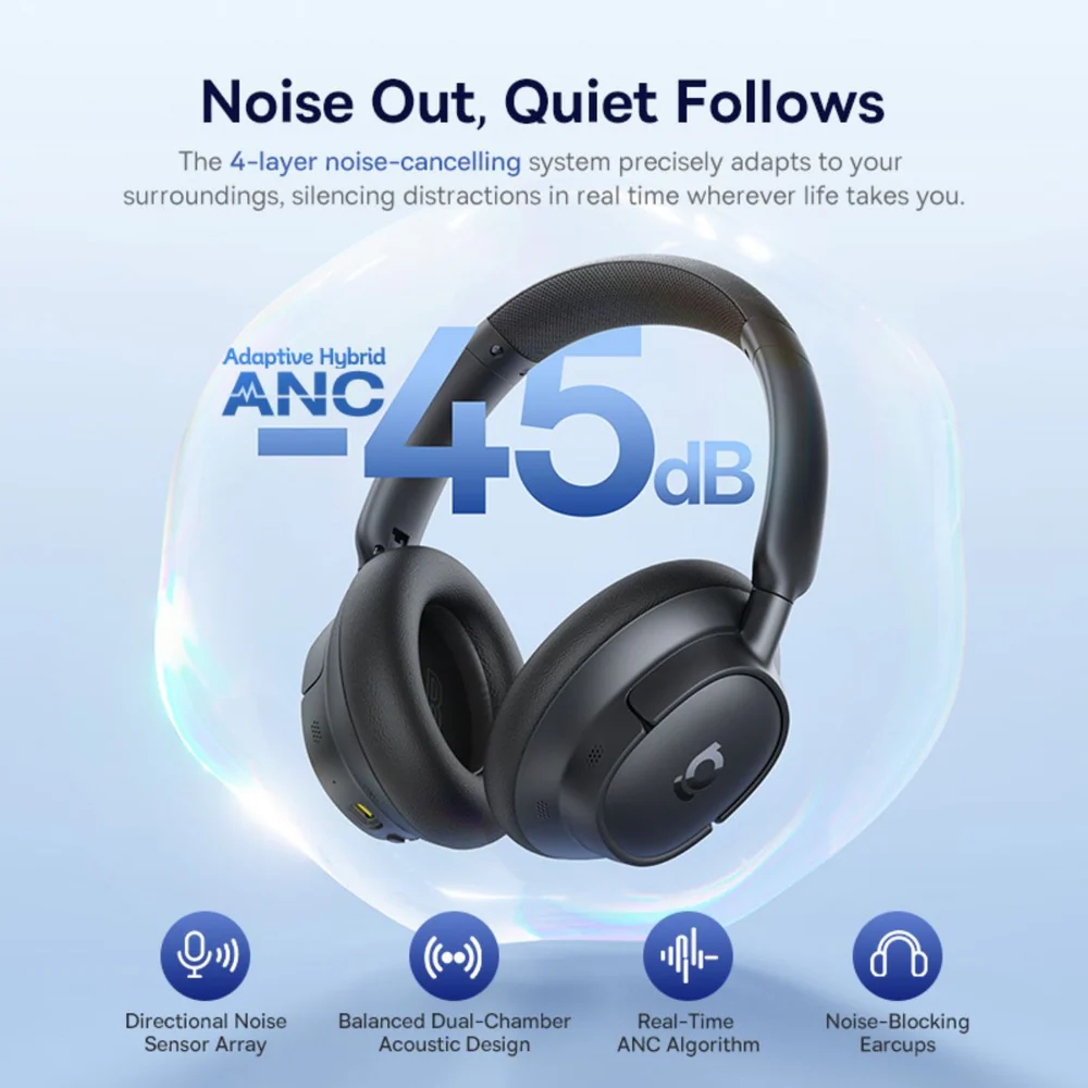 Baseus Bass BH1 NC Wireless Noise Cancelling Headphones - Image 17