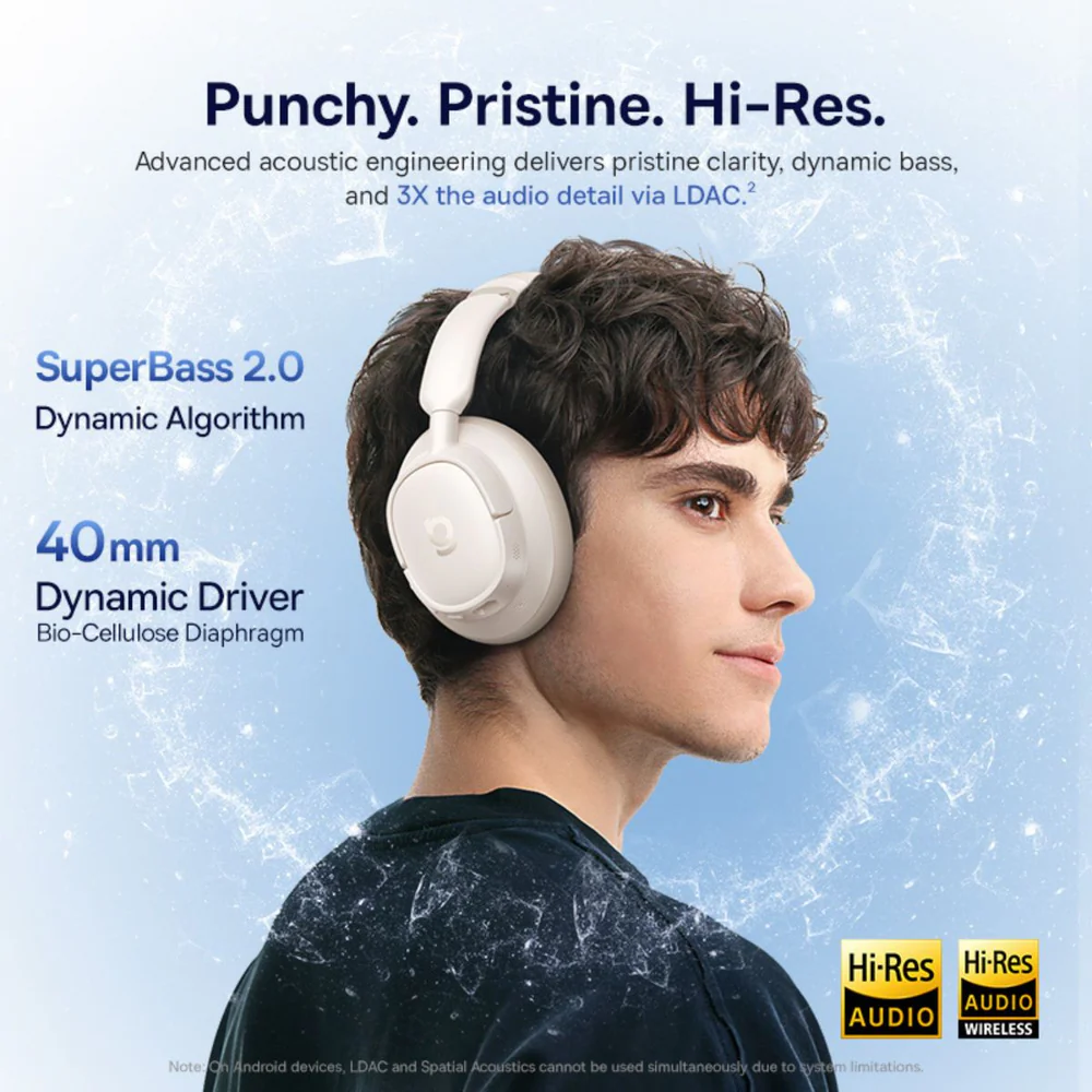 Baseus Bass BH1 NC Wireless Noise Cancelling Headphones - Image 10