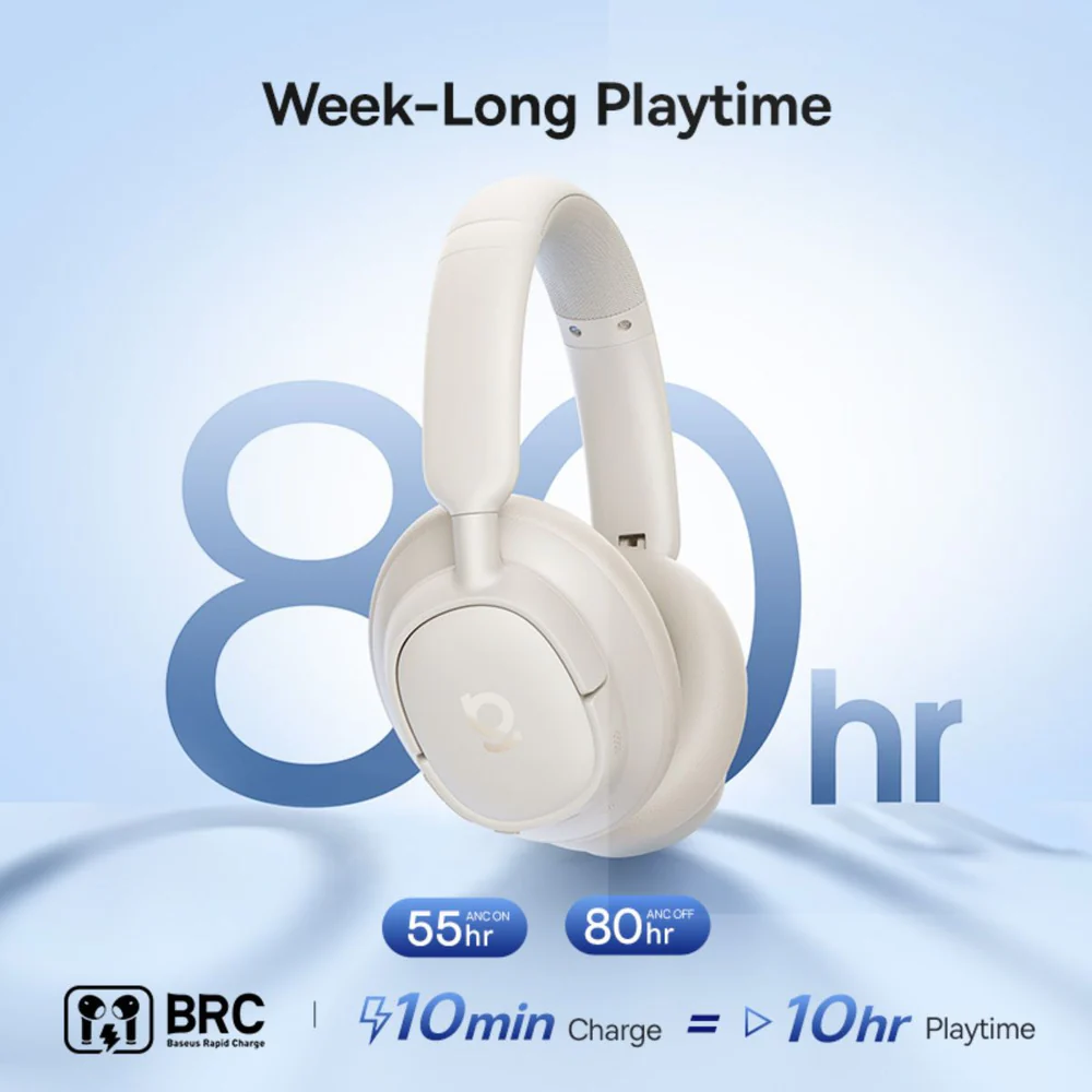 Baseus Bass BH1 NC Wireless Noise Cancelling Headphones - Image 8