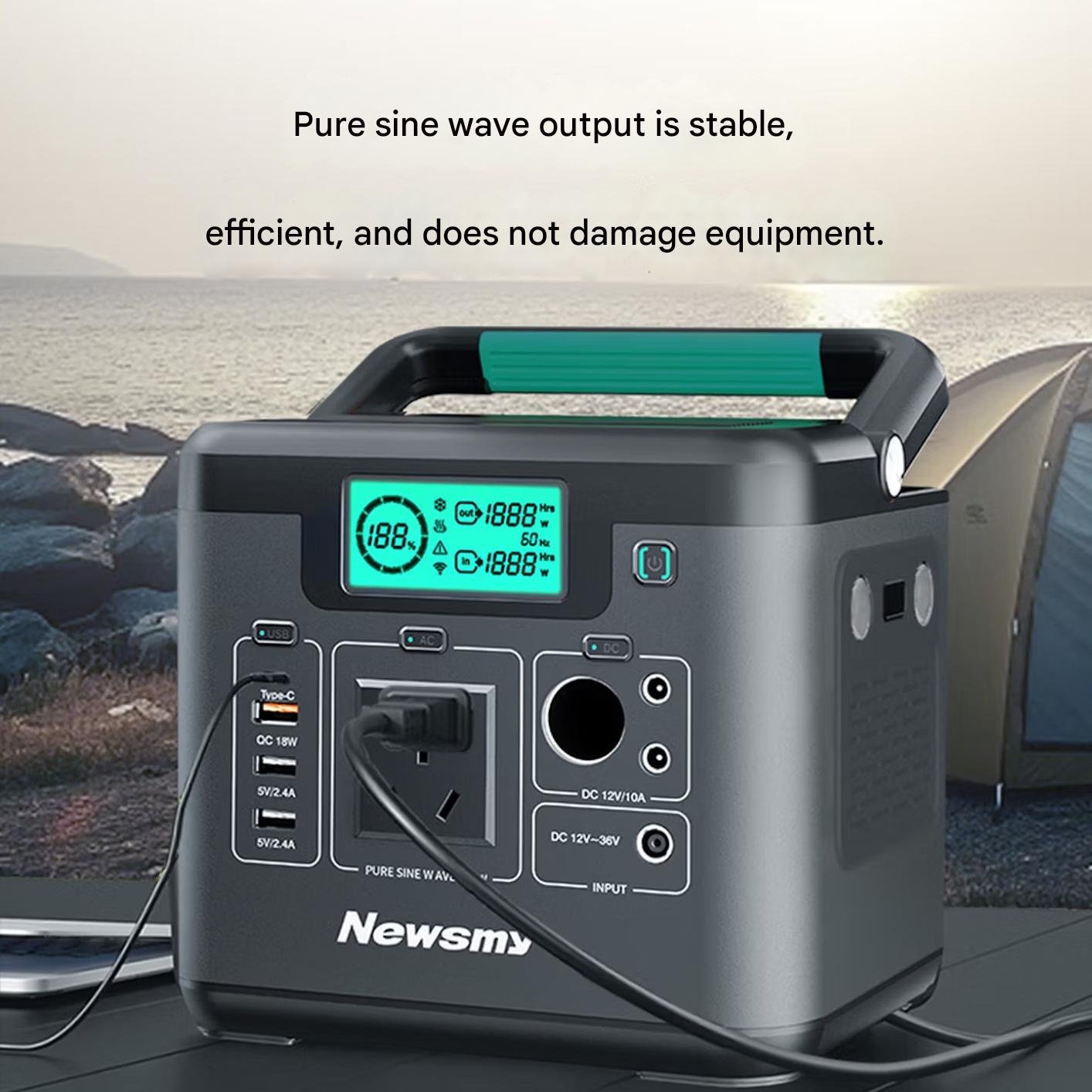 Newsmy A520 Portable Energy Storage Outdoor Power Bank 500W 499Wh - Image 2