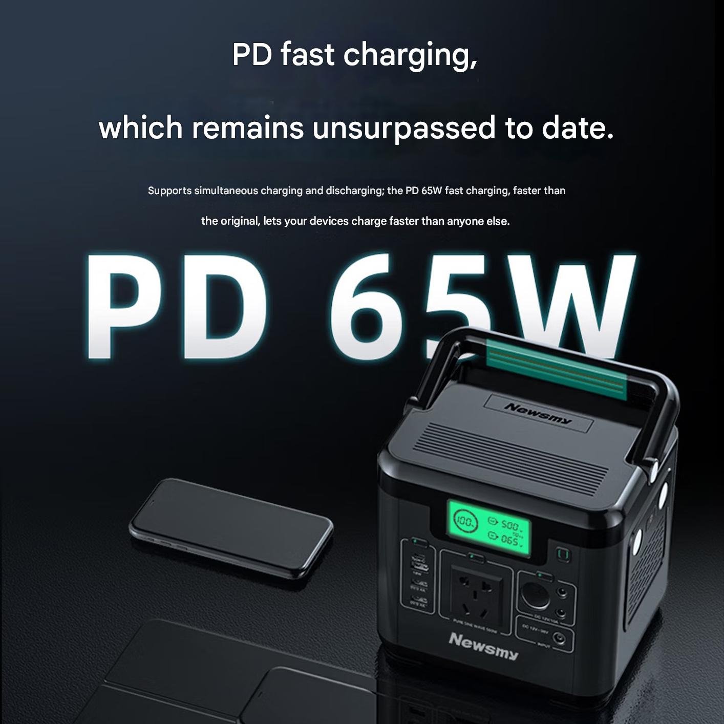Newsmy A520 Portable Energy Storage Outdoor Power Bank 500W 499Wh - Image 5