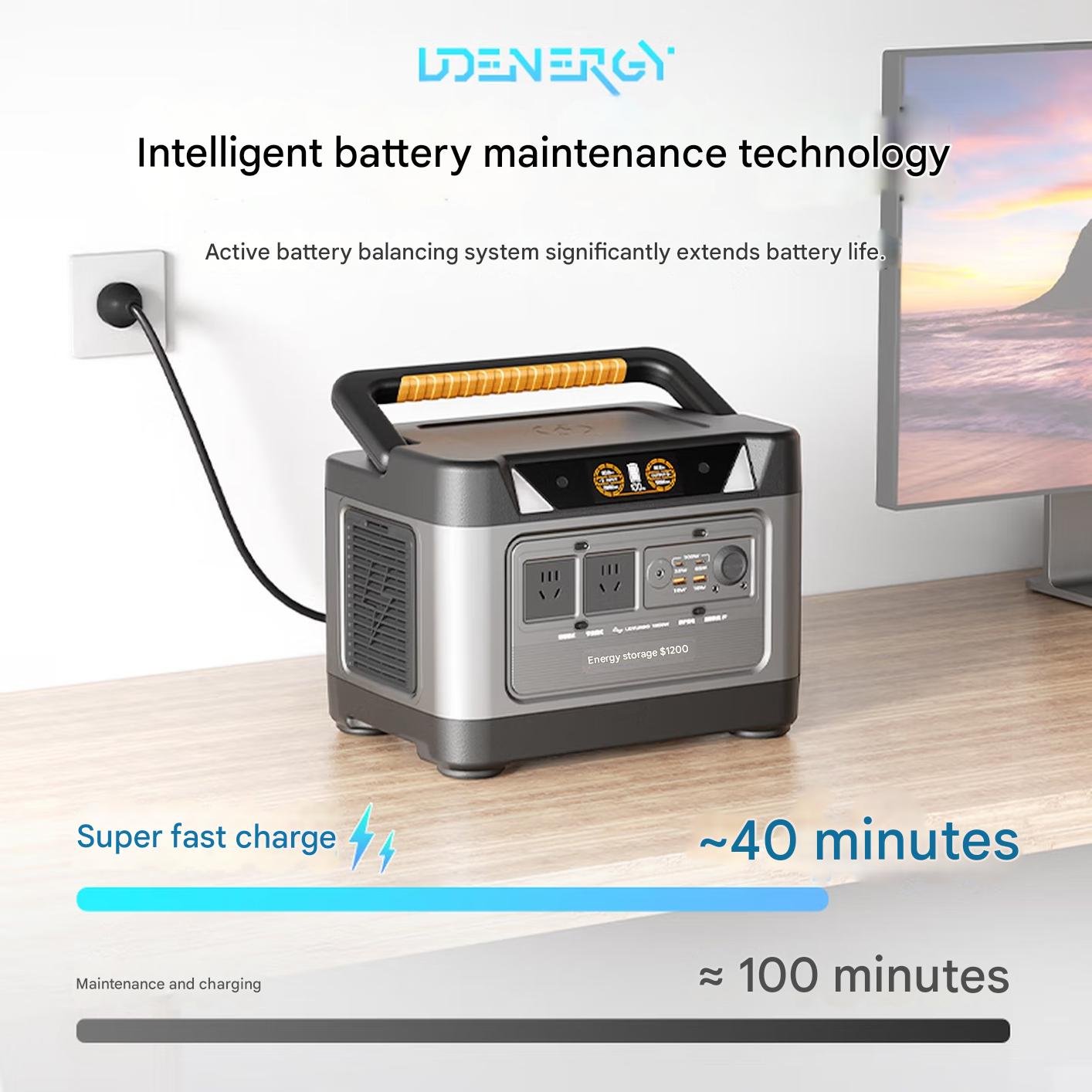 UDPOWER Portable Outdoor Power Bank (1800W 1.2kWh) - Image 3