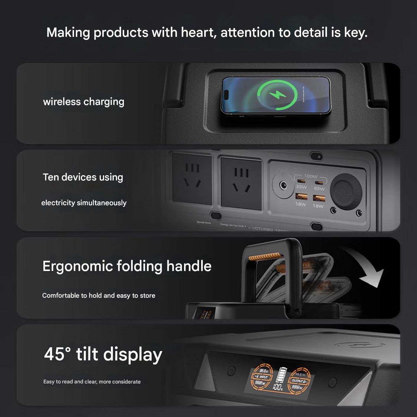 UDPOWER Portable Outdoor Power Bank (1800W 1.2kWh) - Image 7