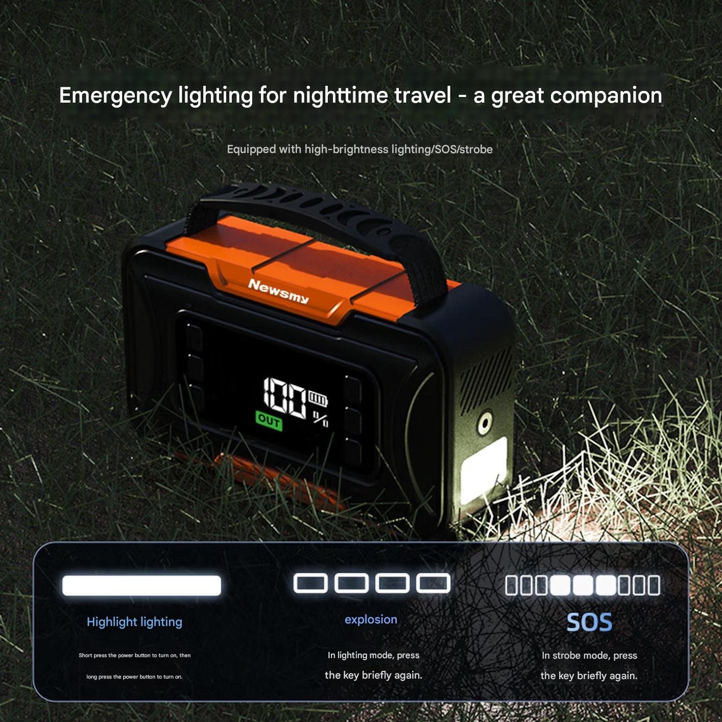 Newsmy A6 Car Emergency Portable Jump Starter - Image 4